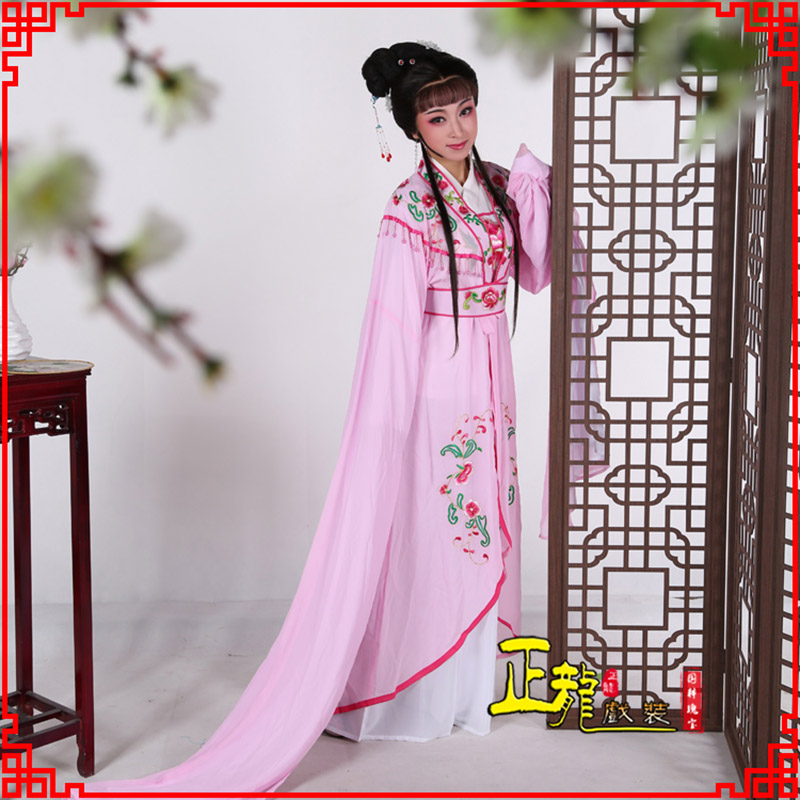文成花旦黄梅戏服古装戏服水袖戏剧假云肩长披