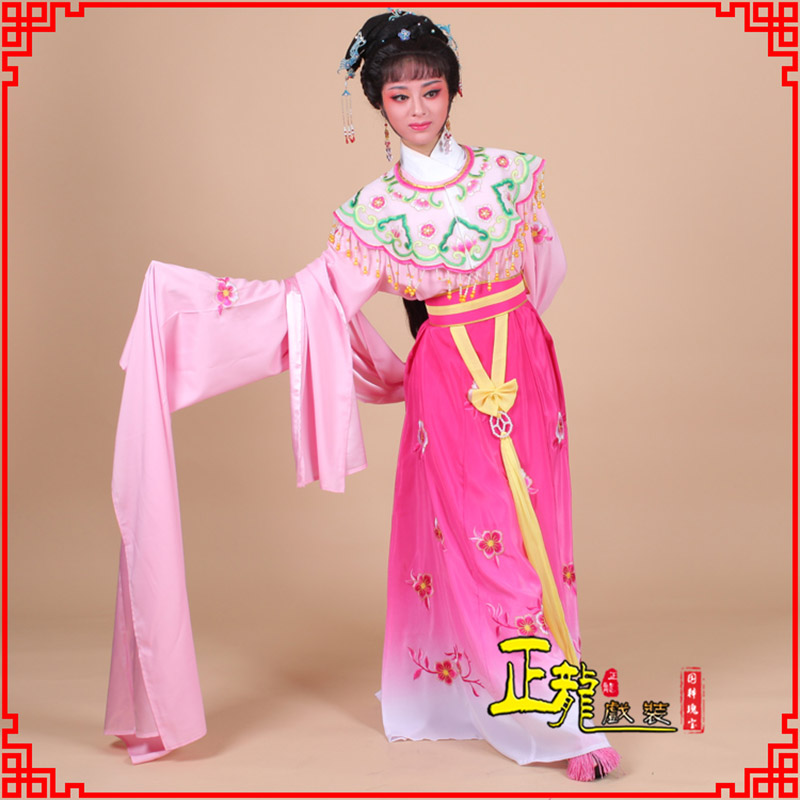 文成水袖青衣练功花旦服 梅花古装衣